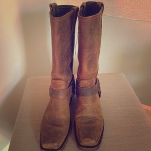 Women’s Frye Distressed Harness Boots
